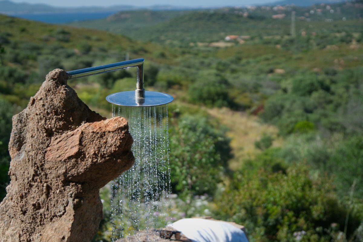 Luxury Villa Outdoor Shower Porto San Paolo Sea View